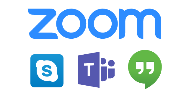 Zoom,Skype,Microsoft Teams,Google Hangouts